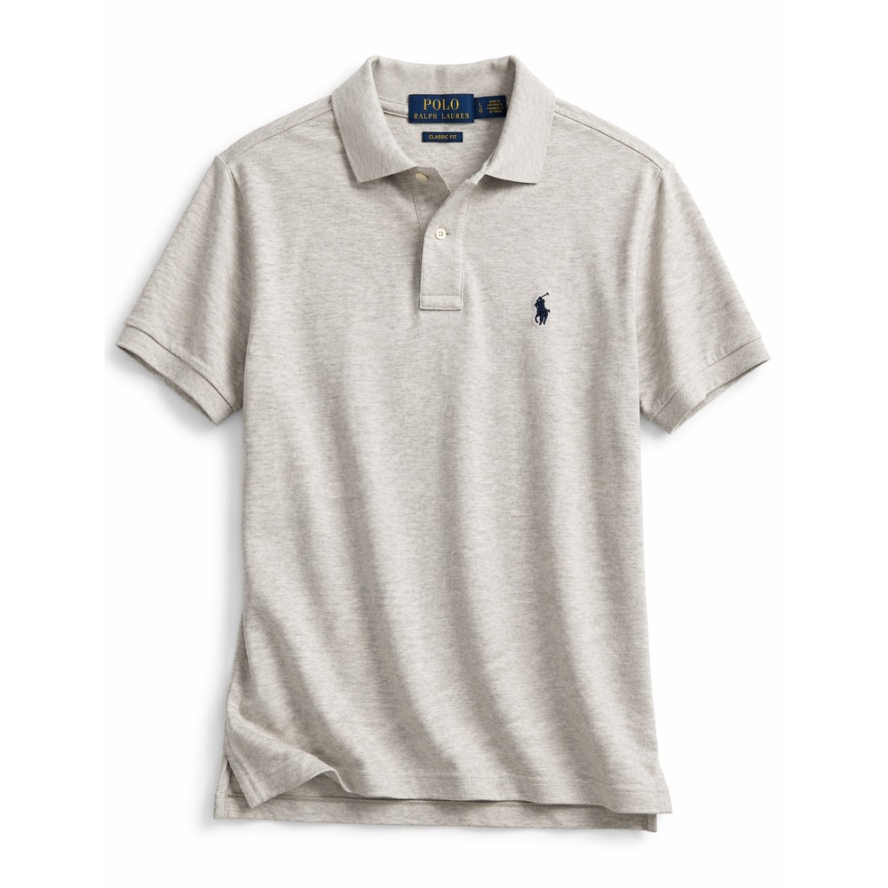 Polo Ralph Lauren Golf L Mens Grey Heather Short Sleeve Polo Shirt Slim Fit - Picture 1 of 7